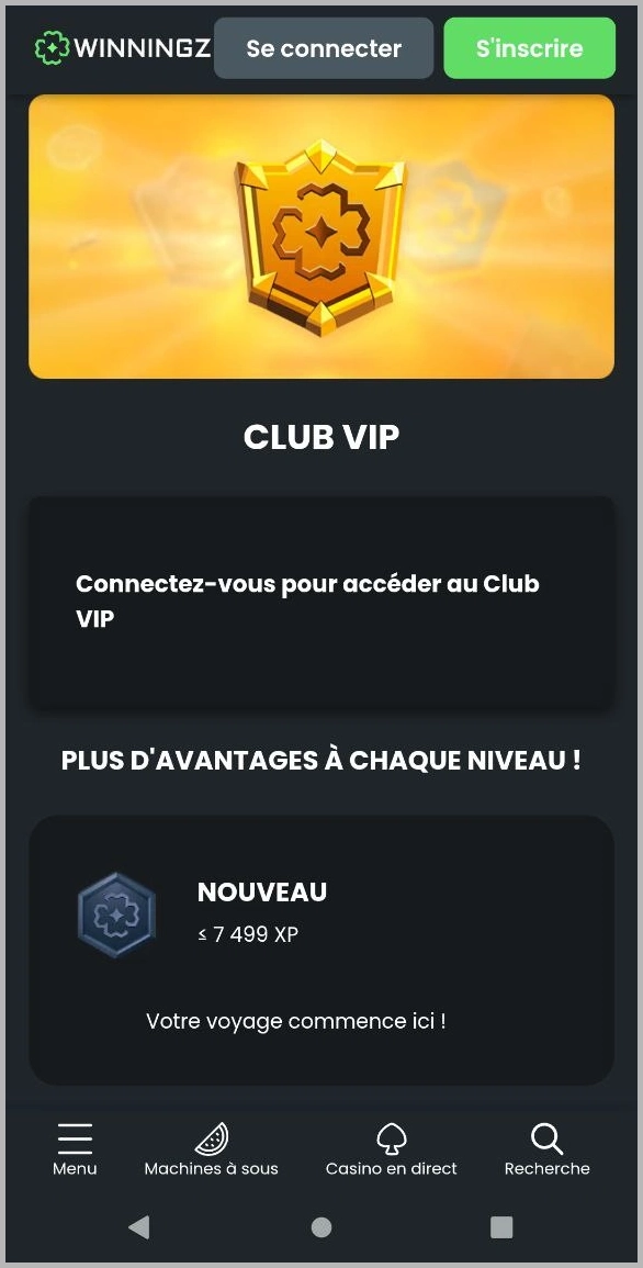 Profitez des avantages VIP exclusifs dans le club Winningz